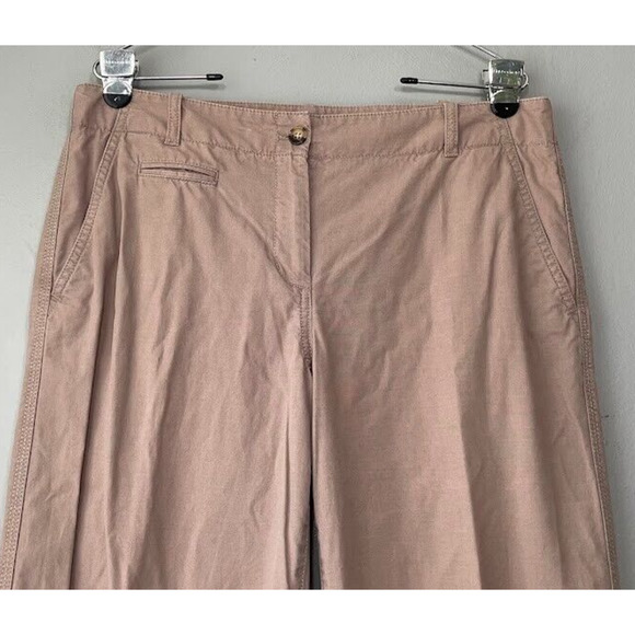Talbots Pants Womens Size 10 Boyfriend Kahki Convertible Roll Tab Hiking Baggy - Picture 3 of 10